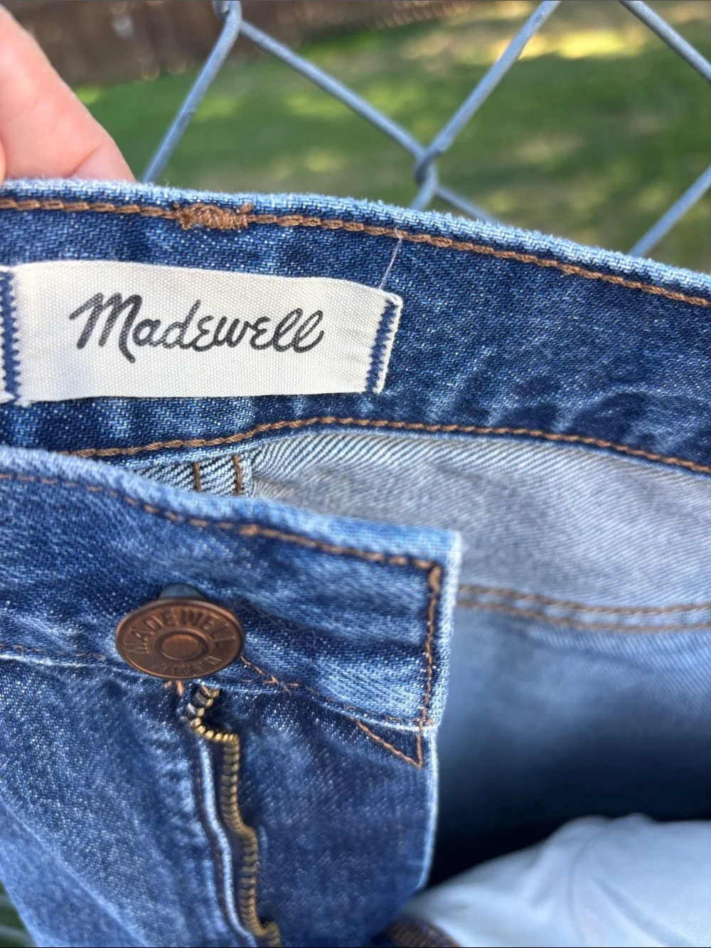 Madewell High-Rise Wide-Leg Denim Jeans in Blue